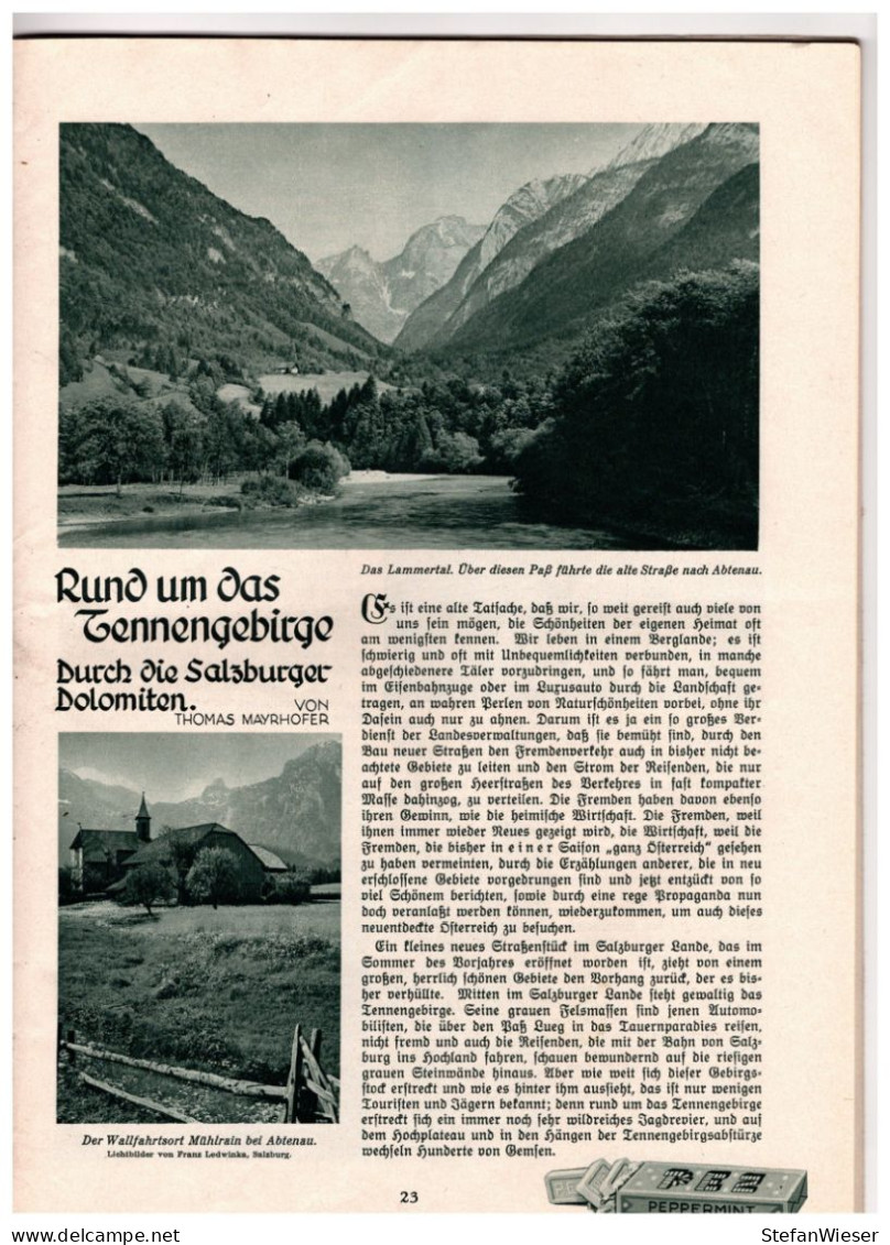 Bergland. Illustrierte Alpenländische Monatsschrift. 13. Jahrgang - 1931, Heft 4 - Reizen En Ontspanning