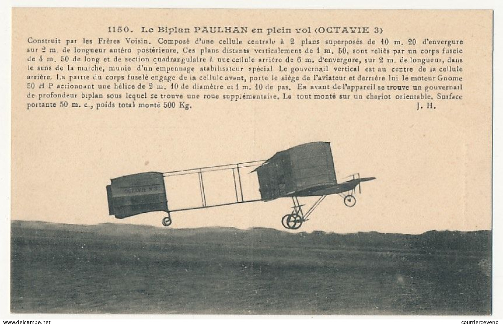CPA - FRANCE - AVIATION - Le Biplan PAULHAN En Plein Vol (Octavie 3) - ....-1914: Precursors