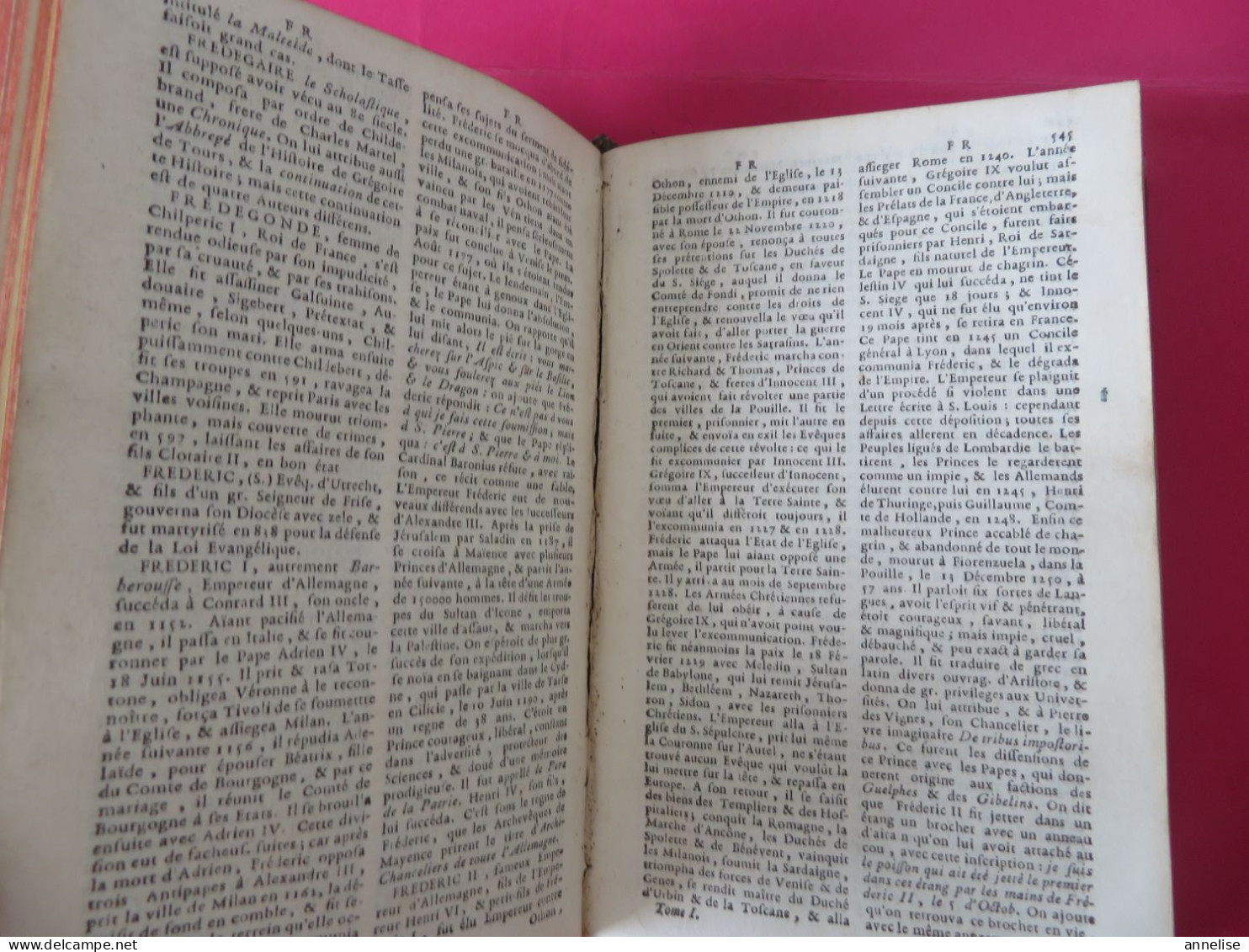 1760 Dictionnaire Historique Histoire des Patriarches, Princes hébreux, Empereurs, rois.. Abbé Ladvocat 2 Tomes