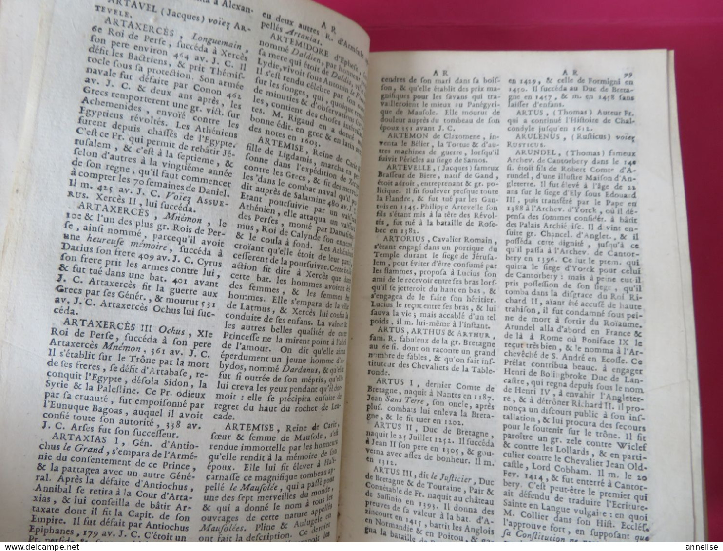 1760 Dictionnaire Historique Histoire des Patriarches, Princes hébreux, Empereurs, rois.. Abbé Ladvocat 2 Tomes