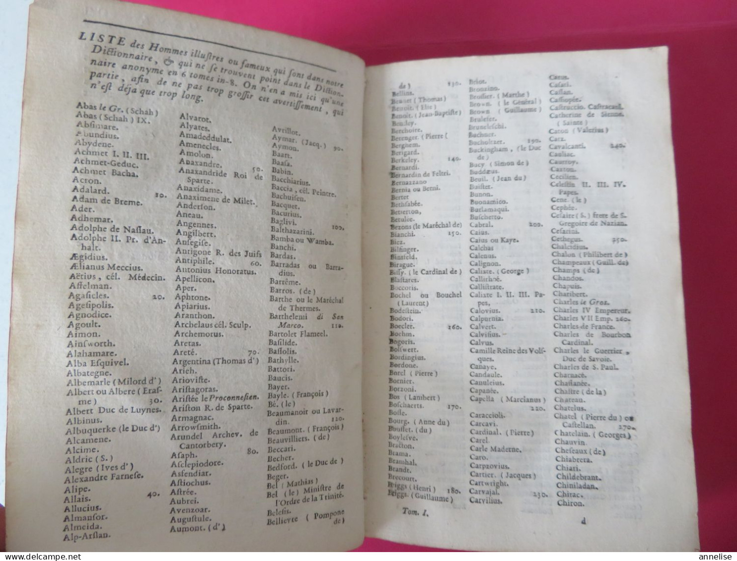 1760 Dictionnaire Historique Histoire des Patriarches, Princes hébreux, Empereurs, rois.. Abbé Ladvocat 2 Tomes