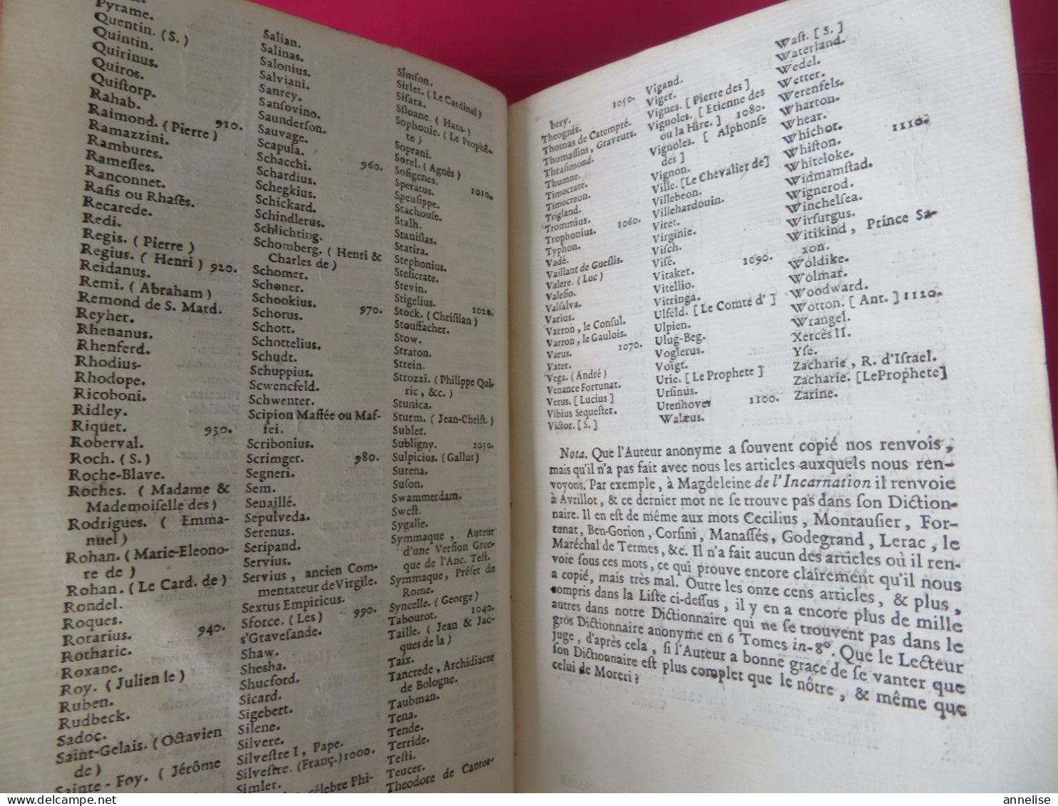 1760 Dictionnaire Historique Histoire des Patriarches, Princes hébreux, Empereurs, rois.. Abbé Ladvocat 2 Tomes