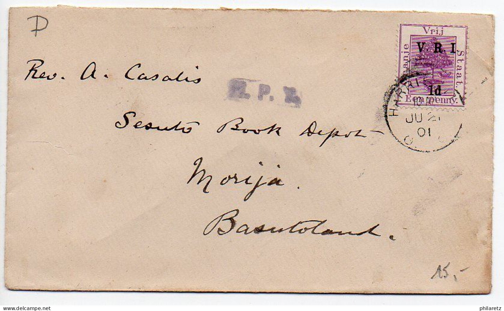 Transvaal : Lettre Intérieure De 1901 - Transvaal (1870-1909)