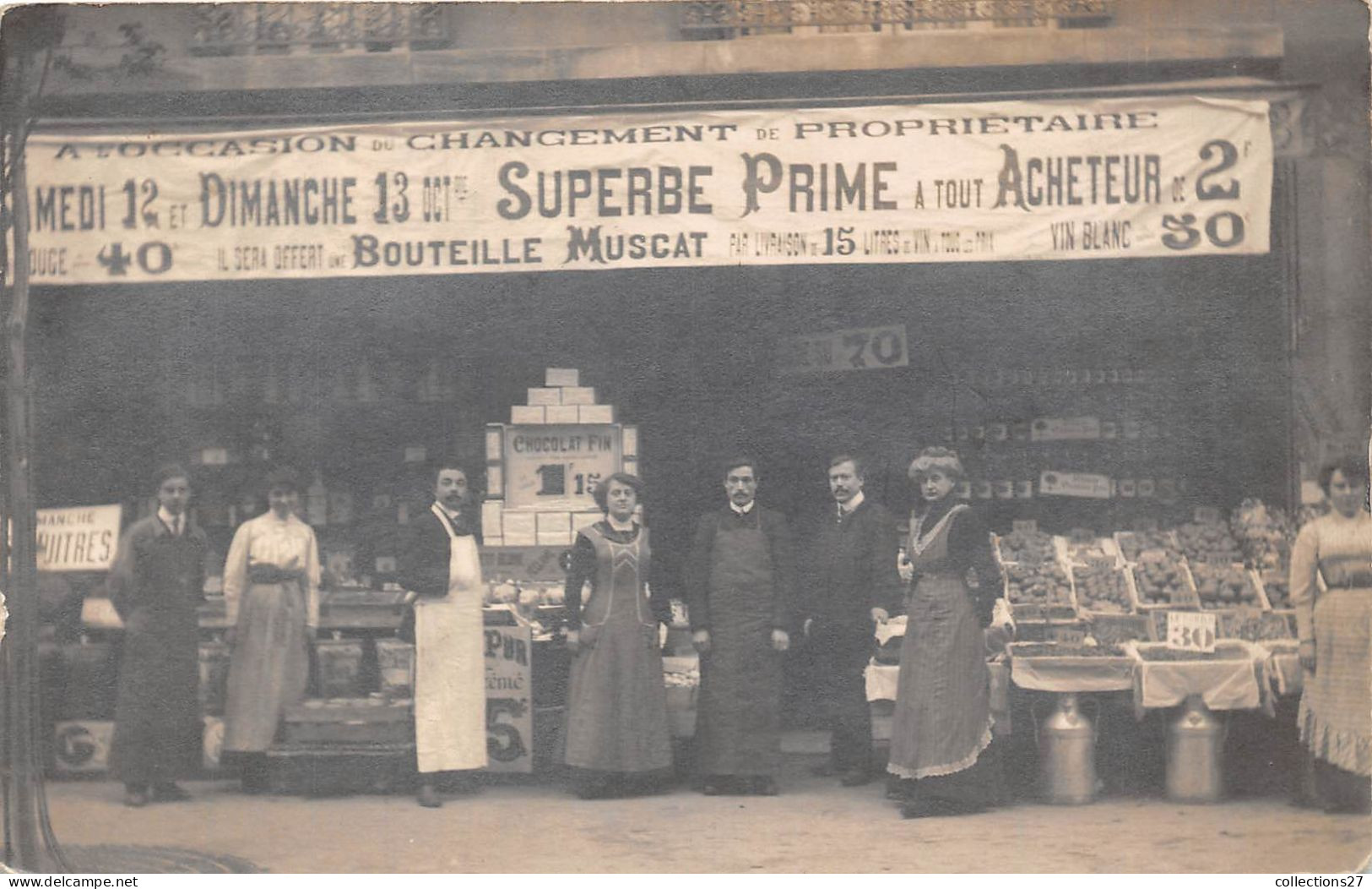 PARIS-CARTE-PHOTO- MAGASIN COMESTIBLE A SITUER - Autres & Non Classés