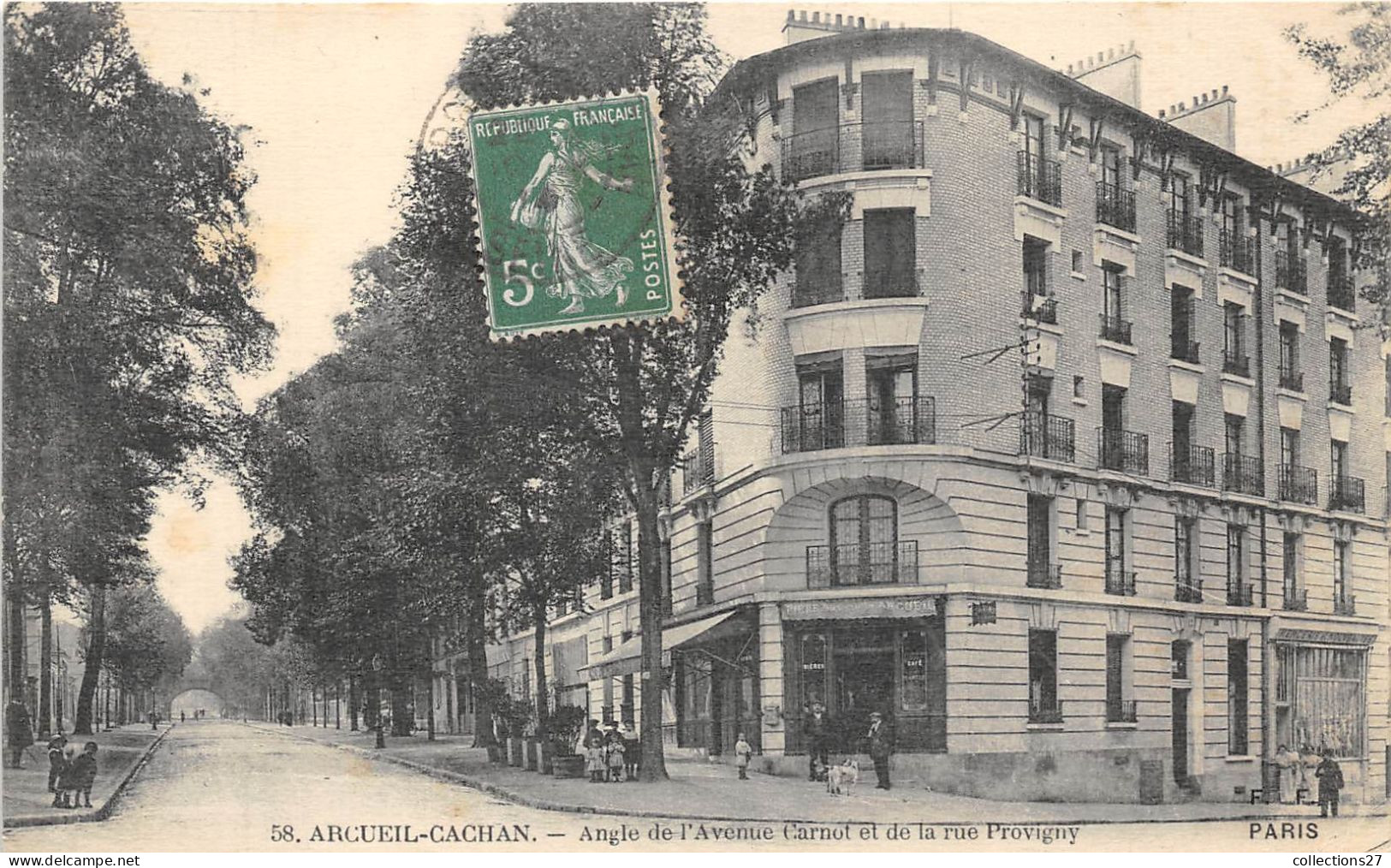 94-ARCEUIL-CACHAN-ANGLE DE L'AVENUE CARNOT ET DE LA RUE PROVIGNY - Arcueil