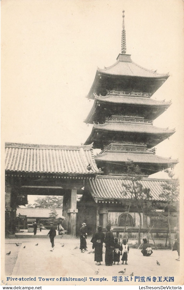 Japon - Five Storied Tower Of Shitennoji Temple - Animé - Carte Postale Ancienne - Osaka