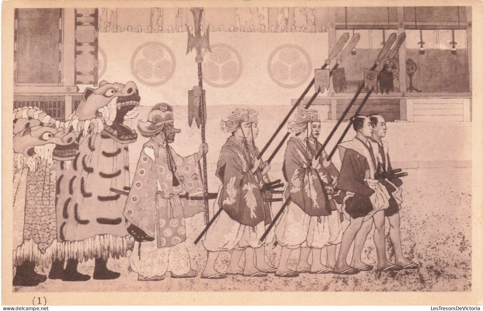 Asie - Défilé - Drago - Costume Traditionnel  - Carte Postale Ancienne - Andere & Zonder Classificatie