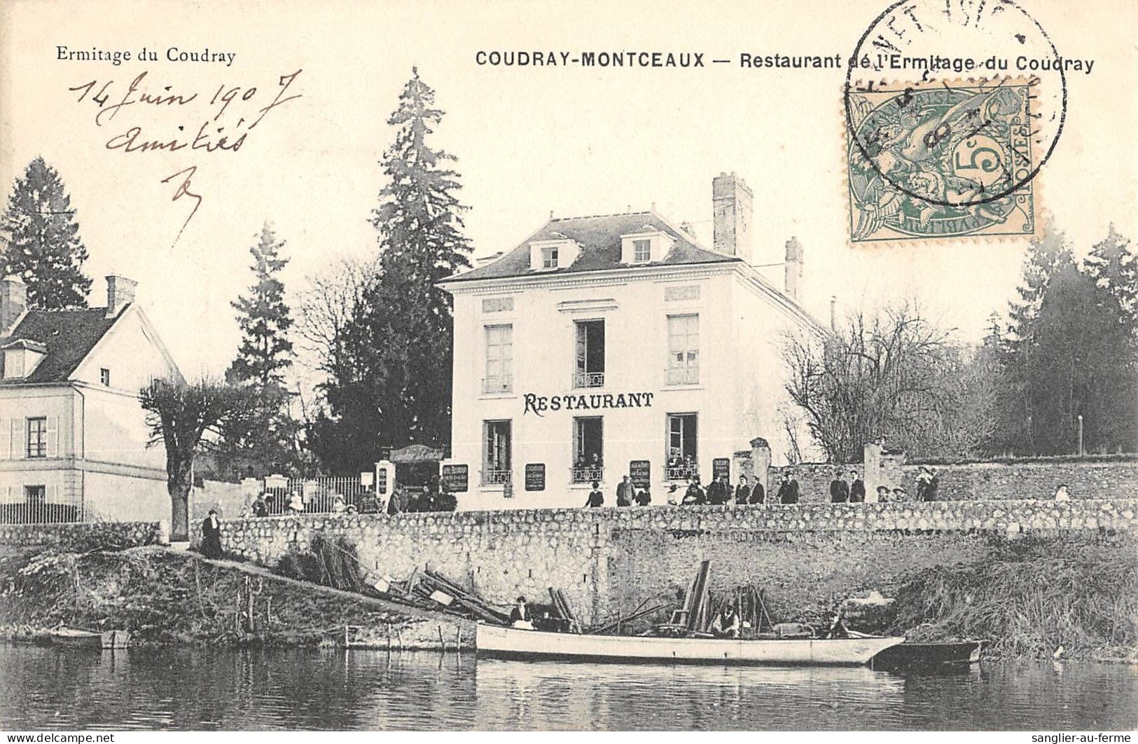 CPA 91 COUDRAY MONTCEAUX / RESTAURANT DE L'ERMITAGE DU COUDRAY / Cliché Rare - Andere & Zonder Classificatie