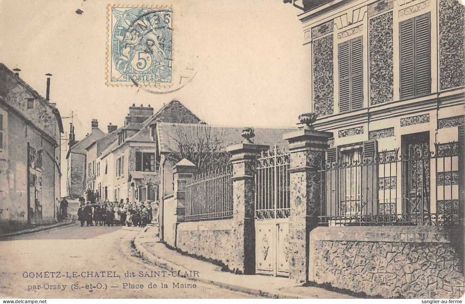 CPA 91 GOMETZ LE CHATEL / DIT SAINT CLAIR / PAR ORSAY / PLACE DE LA MAIRIE - Andere & Zonder Classificatie