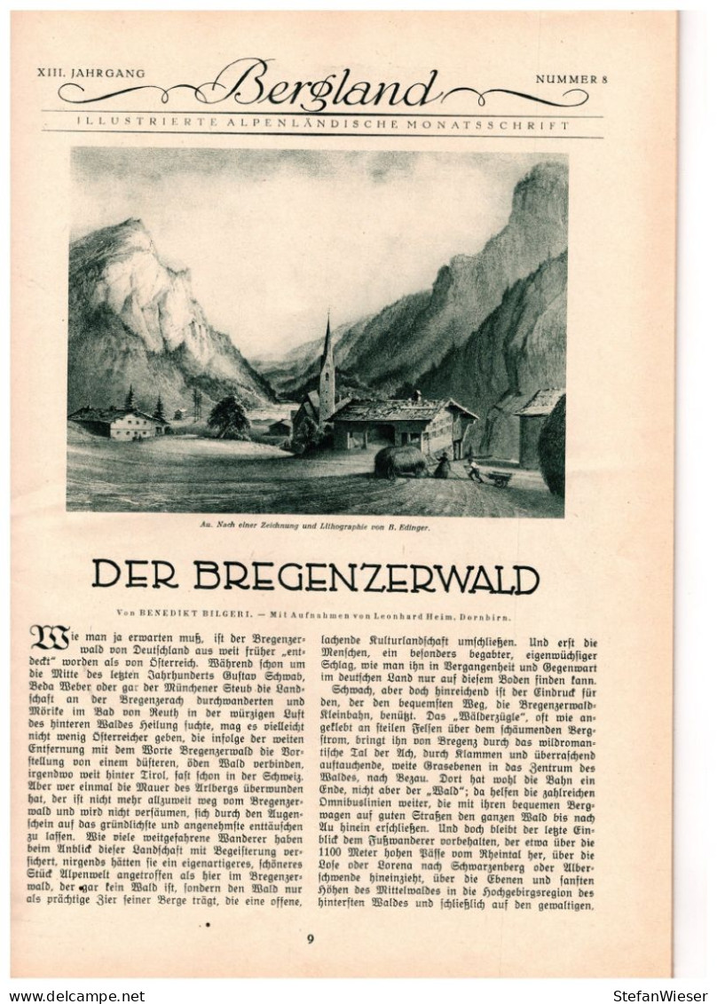 Bergland. Illustrierte Alpenländische Monatsschrift. 13. Jahrgang - 1931, Heft 8 - Viaggi & Divertimenti