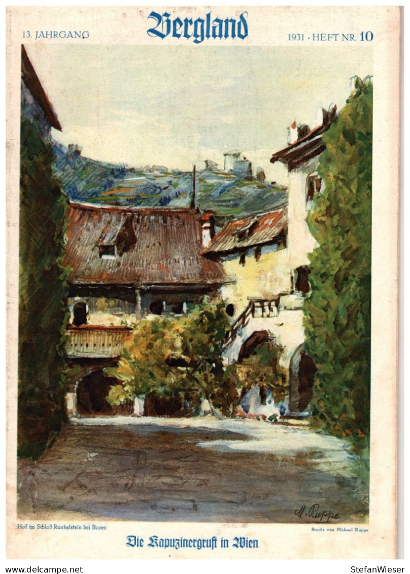 Bergland. Illustrierte Alpenländische Monatsschrift. 13. Jahrgang - 1931, Heft 10 - Reizen En Ontspanning