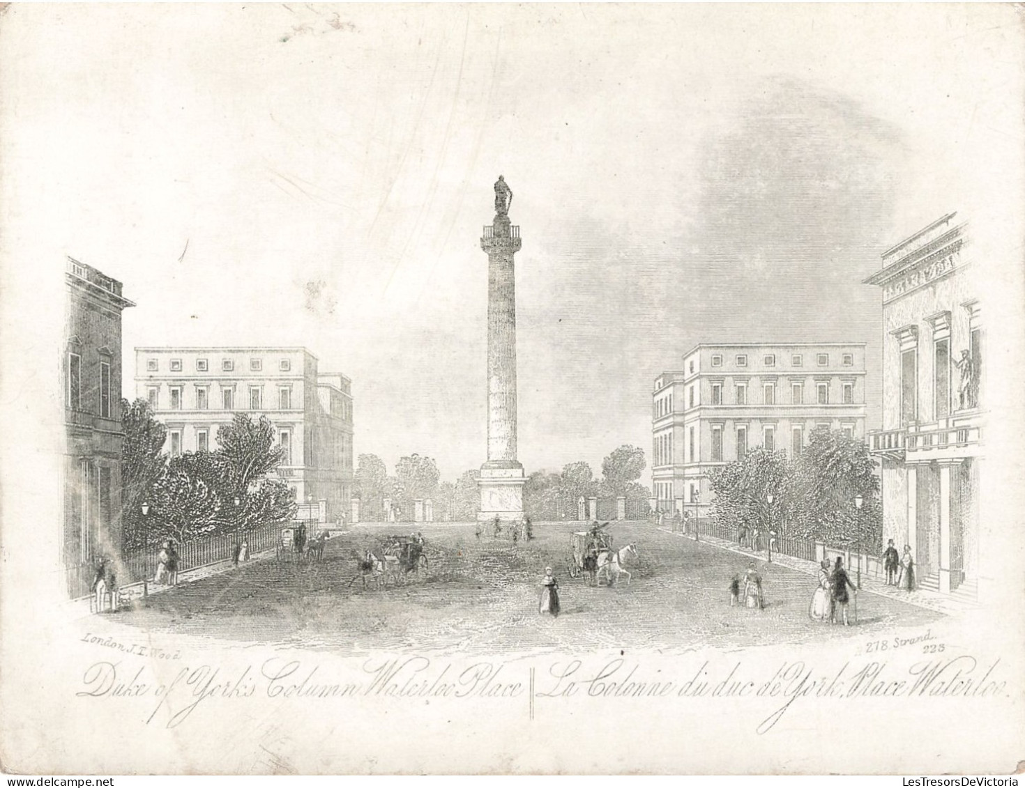 Carte Porcelaine - Duke Of Yorks Columm Waterloo Place - La Colonne Du Duc De York - Carte Postale Ancienne - Porseleinkaarten