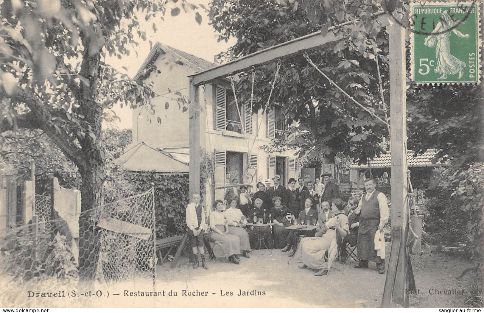 CPA 91 DRAVEIL / RESTAURANT DU ROCHER / BUVETTE - Draveil