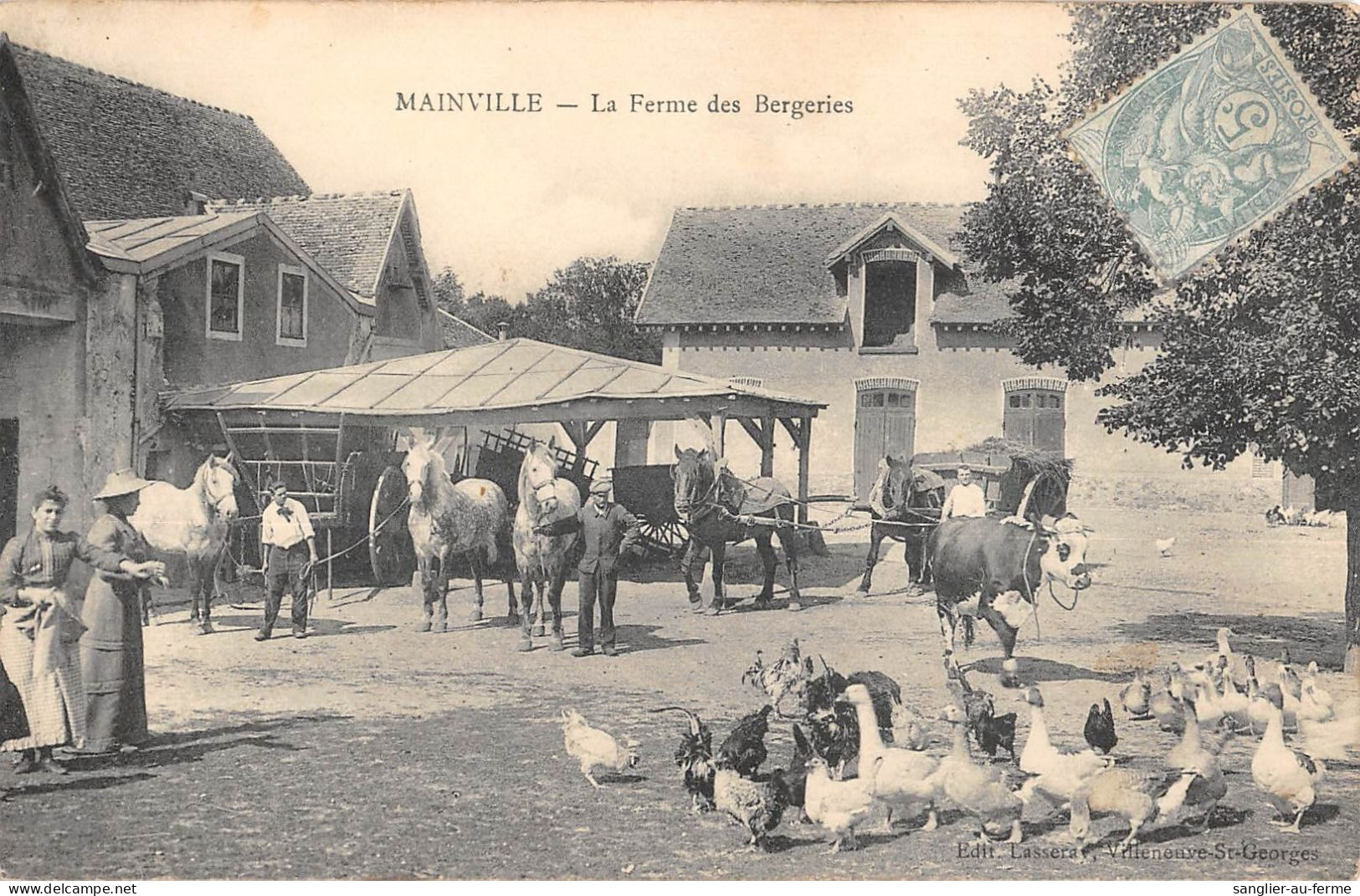 CPA 91 MAINVILLE / LA FERME DES BERGERIES / ANIMAUX - Andere & Zonder Classificatie