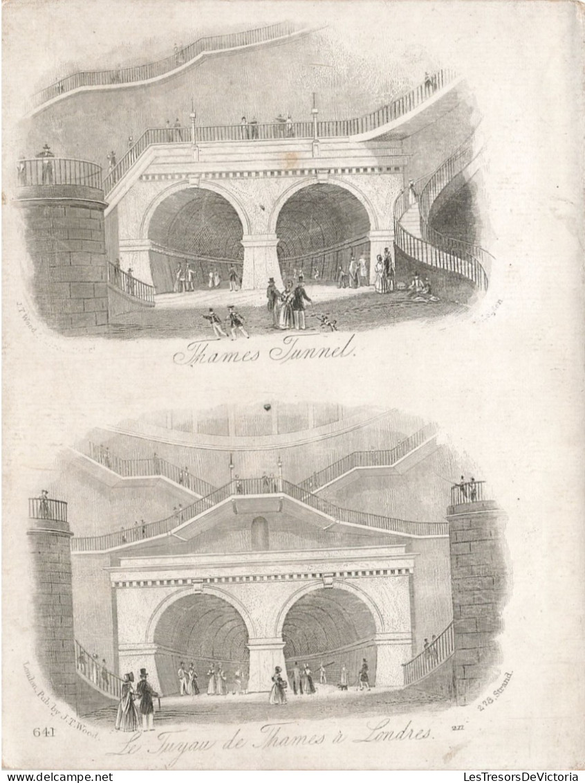 Carte Porcelaine - Thames Tunnel - Le Tuyau De Thames à Londres - Carte Postale Ancienne - Porzellan