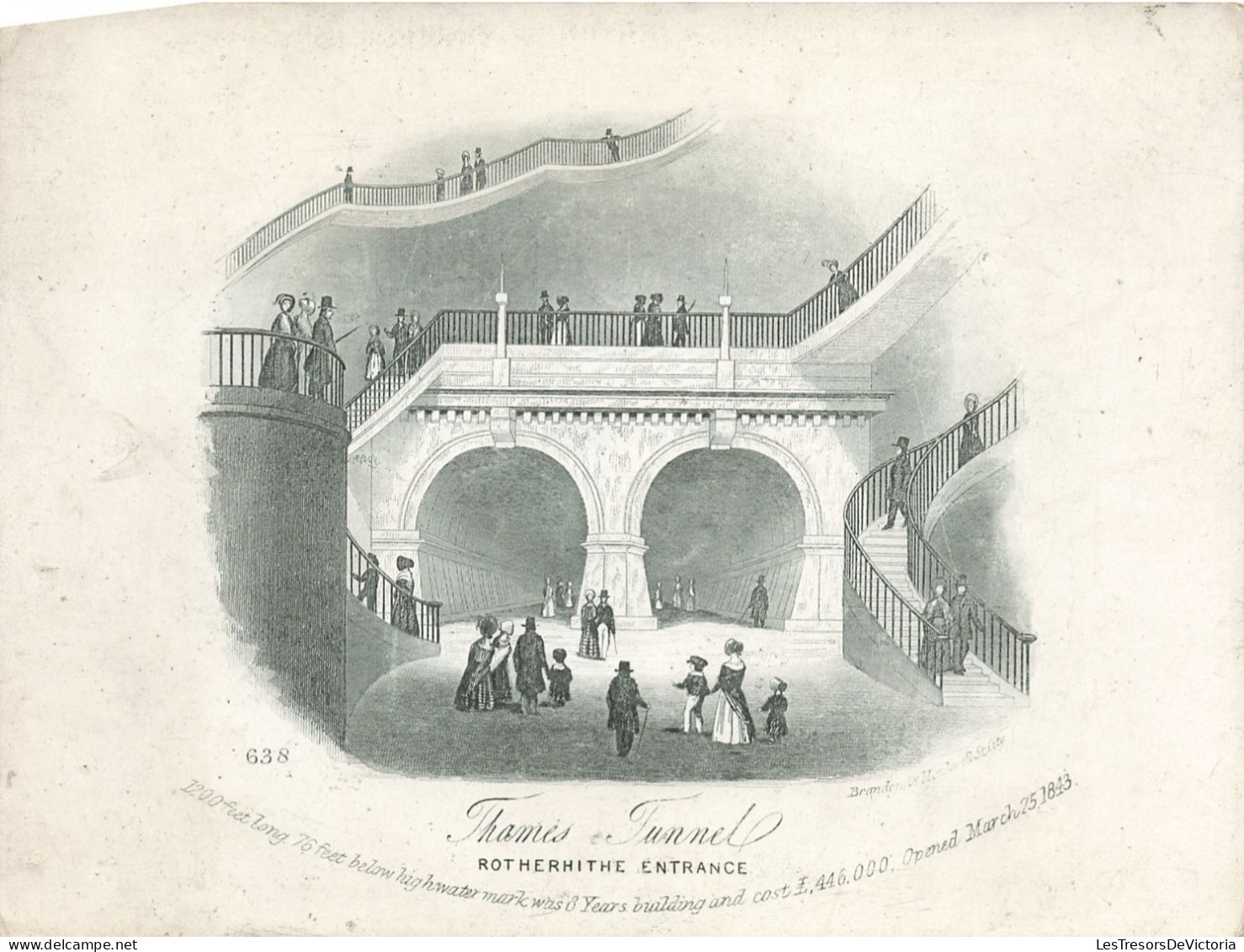 Carte Porcelaine - Thames Tunnel - Rotherhithe Entrance - Carte Postale Ancienne - Cartes Porcelaine