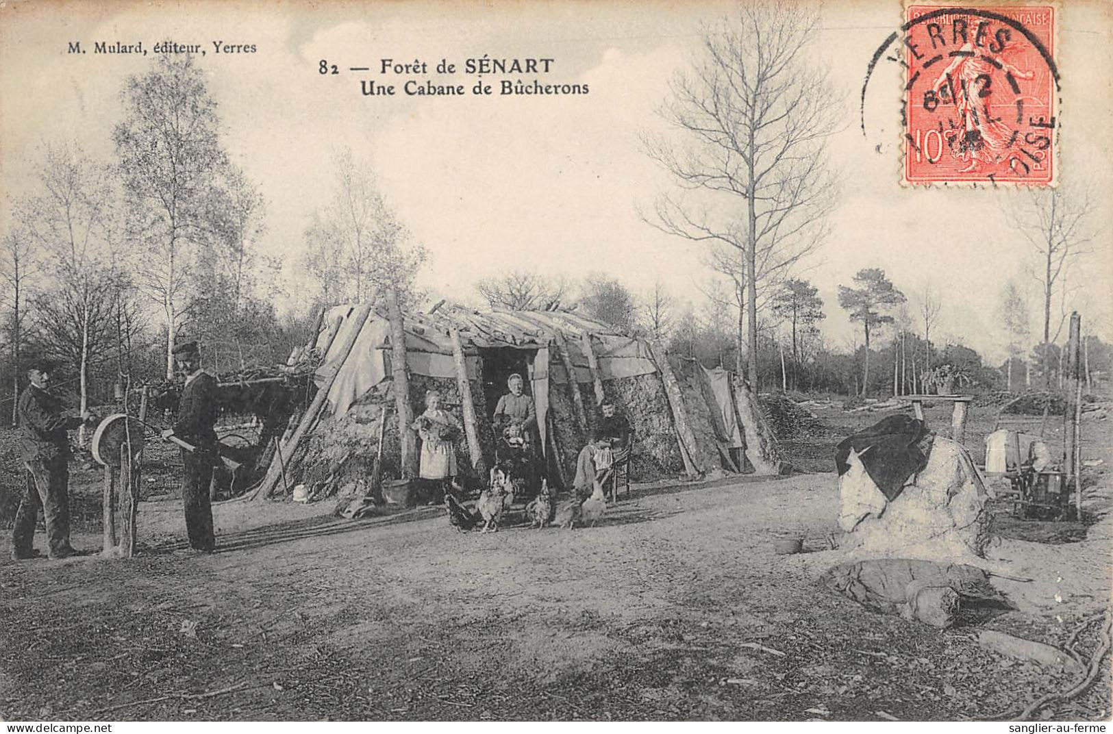 CPA 91 FORET DE SENART / UNE CABANE DE BUCHERONS / METIER - Sénart