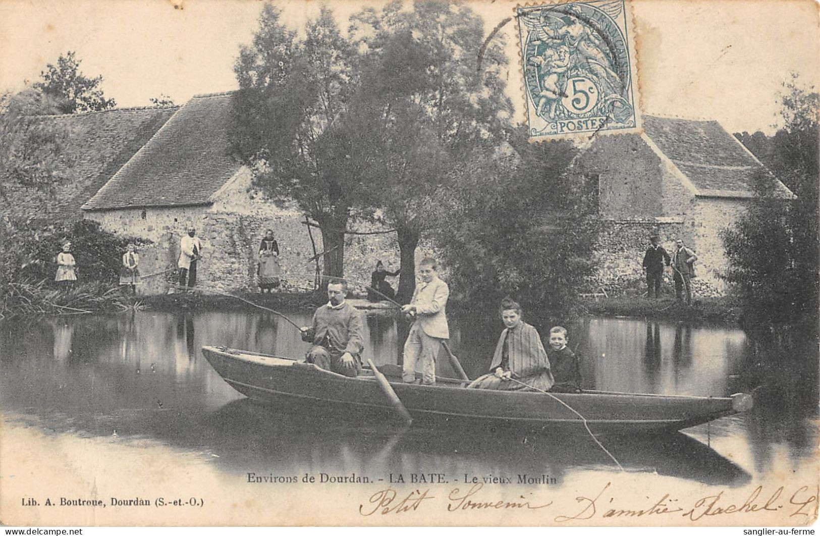 CPA 91 ENVIRONS DE DOURDAN / LA BATE / LE VIEUX MOULIN / PECHE A LA LIGNE - Otros & Sin Clasificación