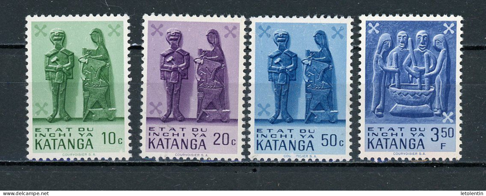 KATANGA : ART -  N° Yvert 52+53+54+57** - Katanga