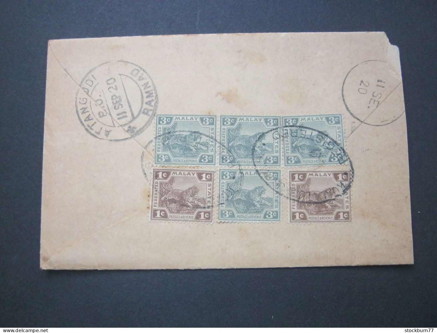 MALAISIA , Registered Letter From  Kuala Lumpur 1920 - Malayan Postal Union