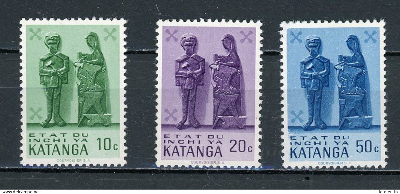 KATANGA : ART -  N° Yvert 52+53+54** - Katanga