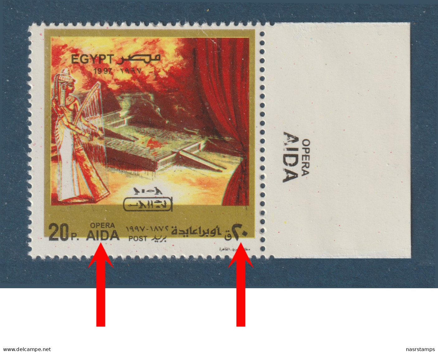 Egypt - 1997 - Rare Error - Black Color Shifted Downwards - ( Opera Aida, By VERDI ) - MNH** - Neufs