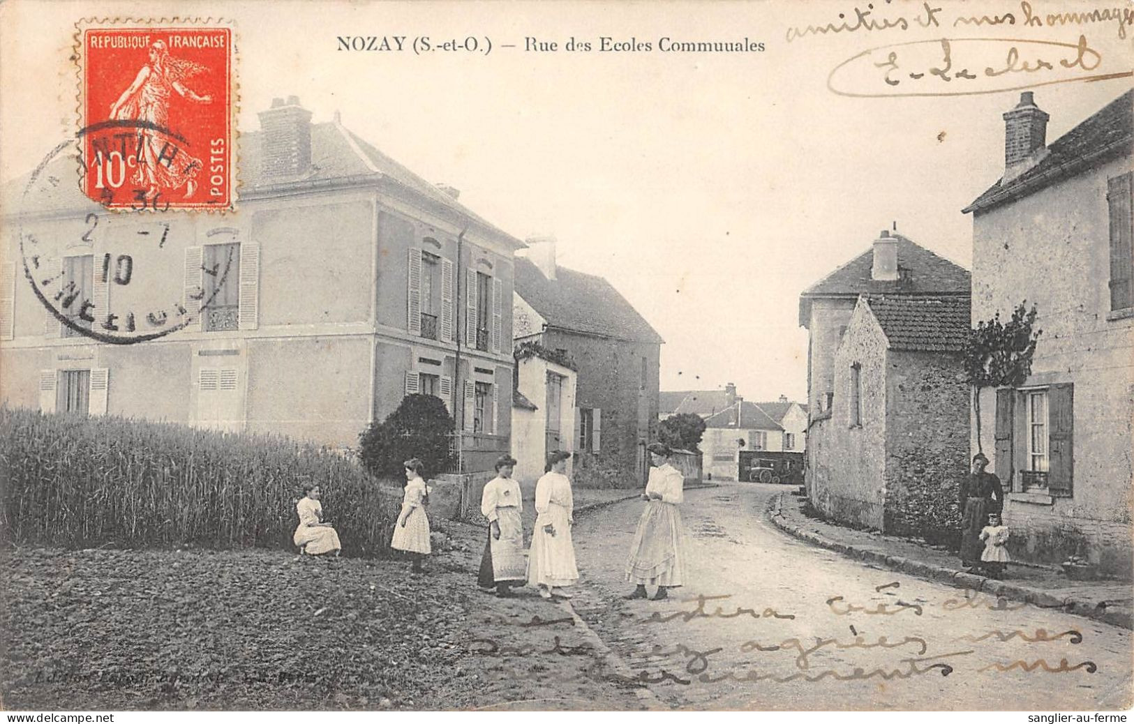 CPA 91 NOZAY / RUE DES ECOLES COMMUNALES - Other & Unclassified