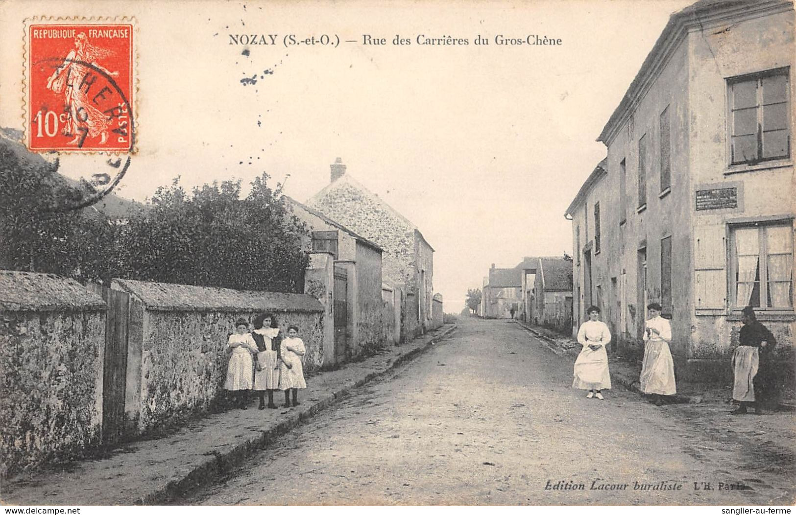 CPA 91 NOZAY / RUE DES CARRIERES DU GROS CHENE / Cpa Rare - Autres & Non Classés