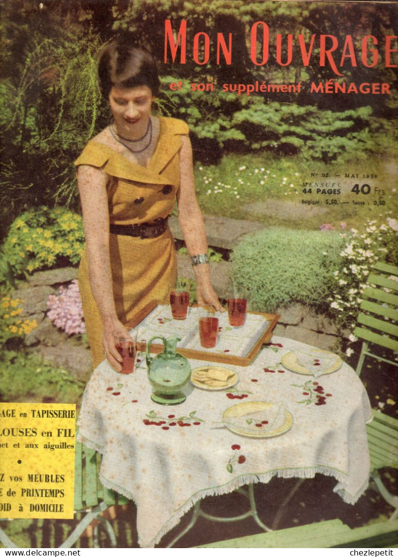 REVUE MON OUVRAGE N°92 Mai 1956 - Moda