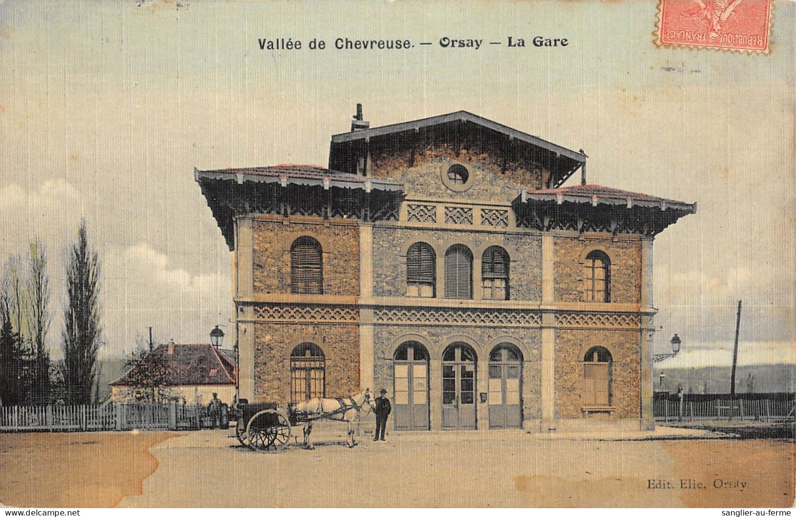 CPA 91 ORSAY / LA GARE / Cpa Toilée - Orsay