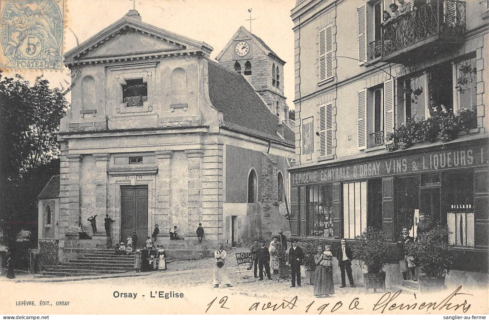 CPA 91 ORSAY / L'EGLISE / EPICERIE CENTRALE - Orsay