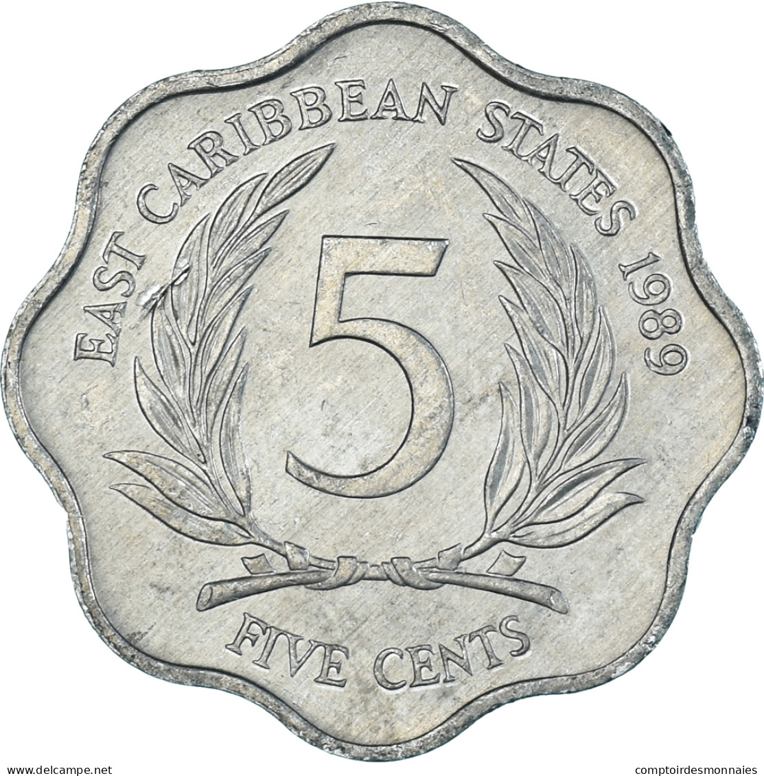 Monnaie, Etats Des Caraibes Orientales, 5 Cents, 1989 - Caraibi Orientali (Stati Dei)