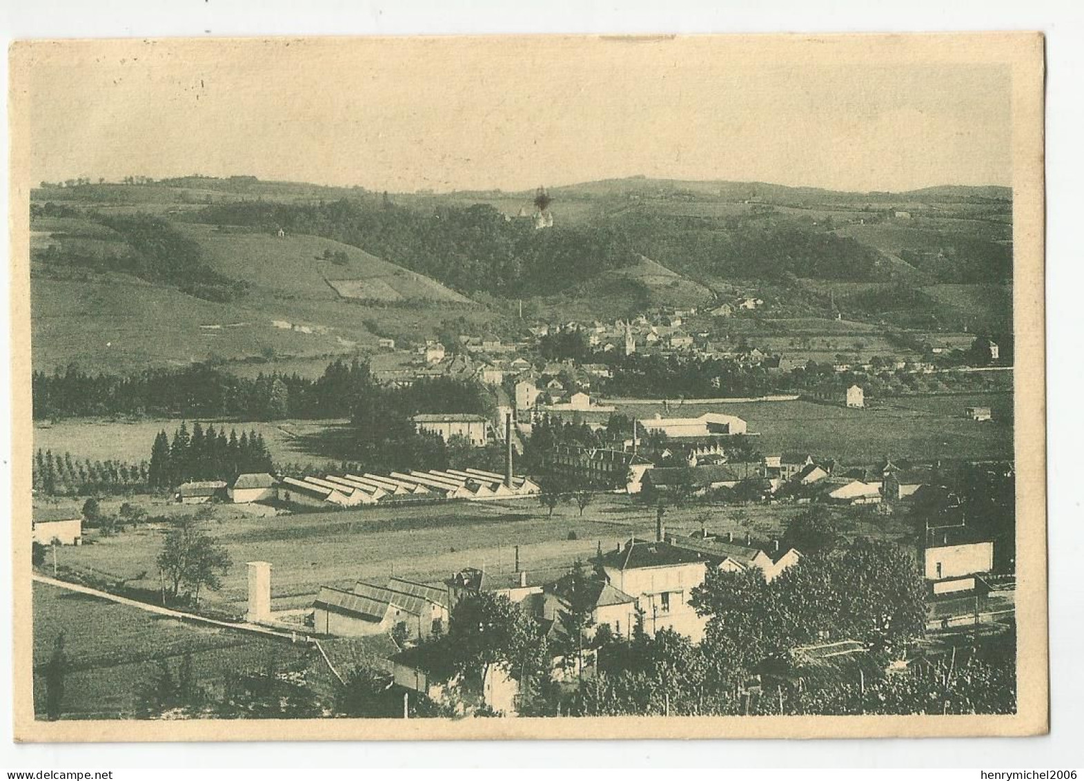 38 Isère Virieu Sur Bourbre Usine Cheminée Vue Panoramique Ed Mollaret Grenoble - Virieu