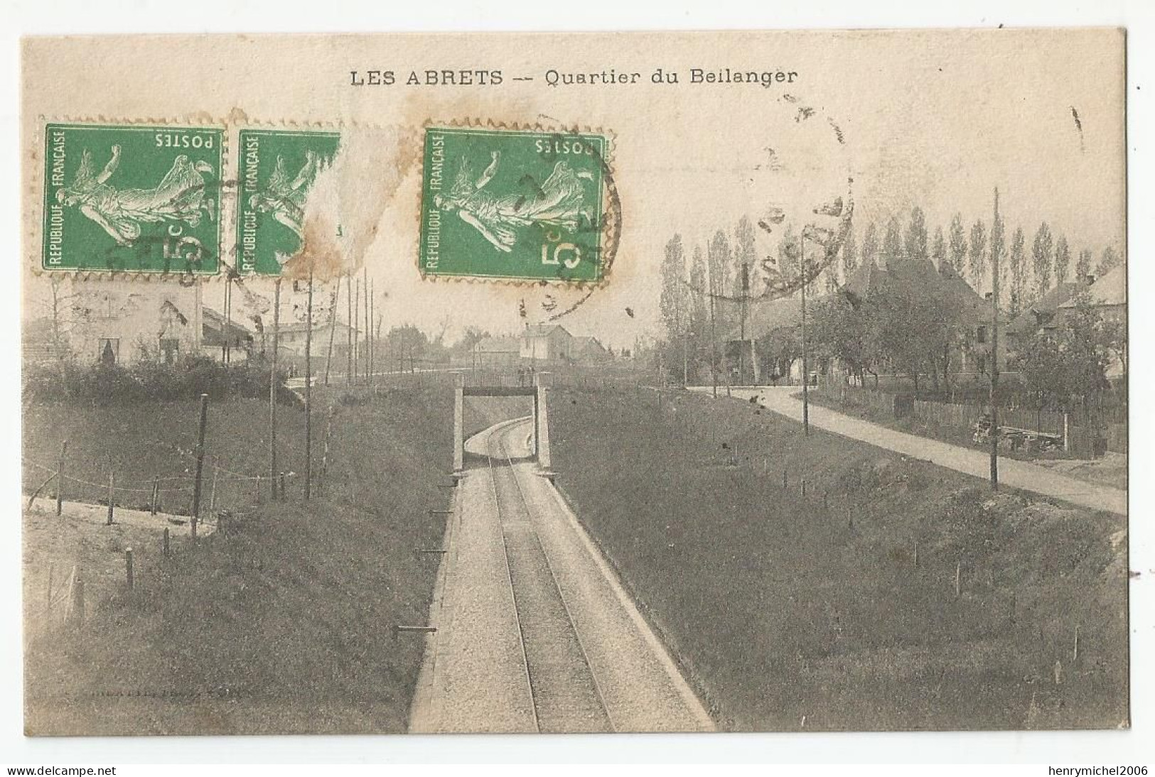 38 Isère Les Abrets Ligne Chemin De Fer Grenoble Lyon Au Niveau Du Quartier Du Beilanger - Les Abrets