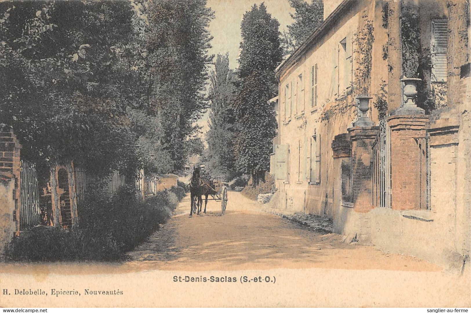 CPA 91 SAINT DENIS SACLAS / ATTELAGE - Other & Unclassified