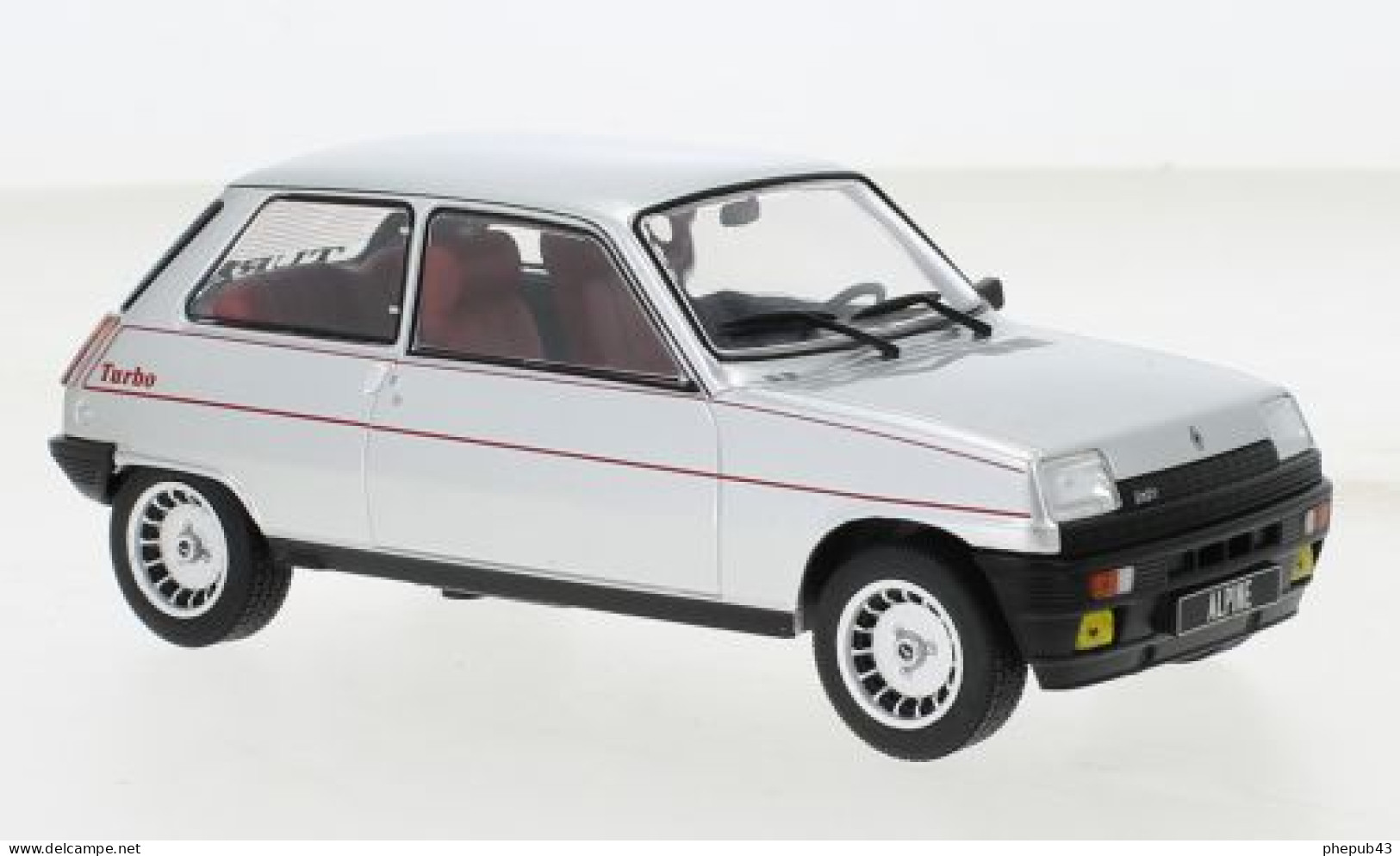 Renault 5 Alpine Turbo - 1982 - Silver + Déco - WhiteBox (1:24) - Autres & Non Classés