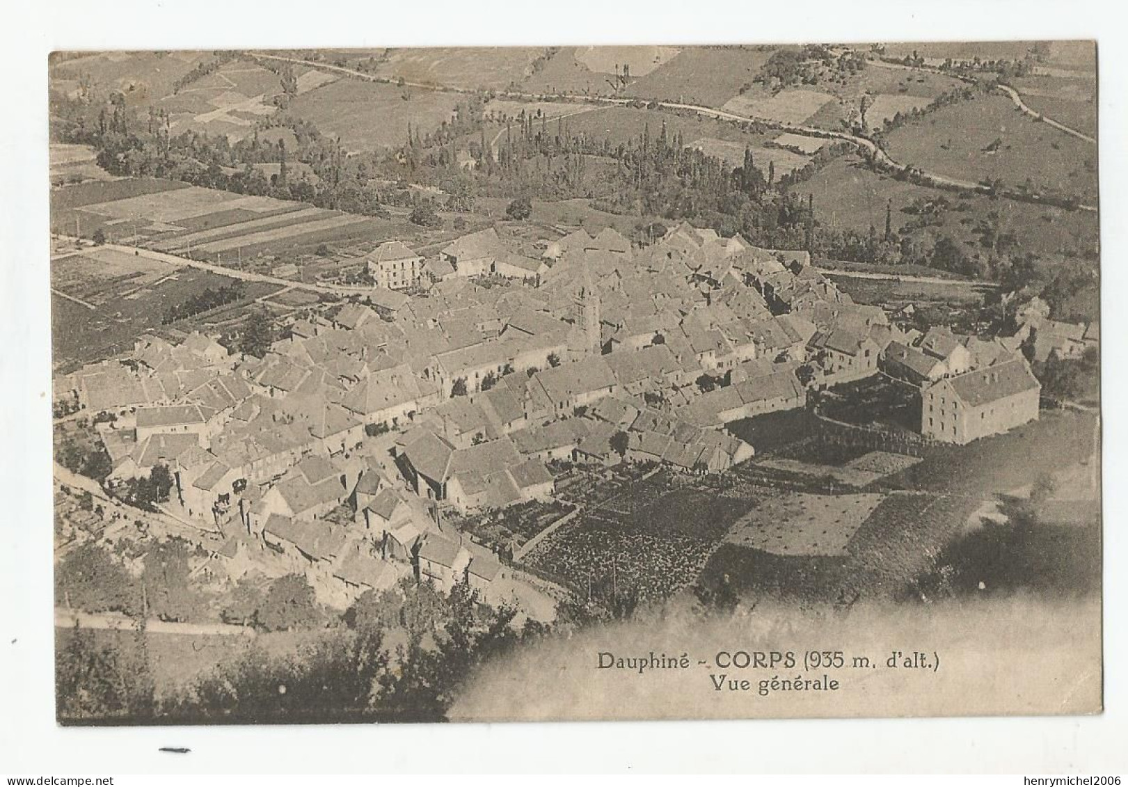 38 Isère  Corps  Vue Générale Au Loin Vue De La Route De La Mure A Gap.. - Corps