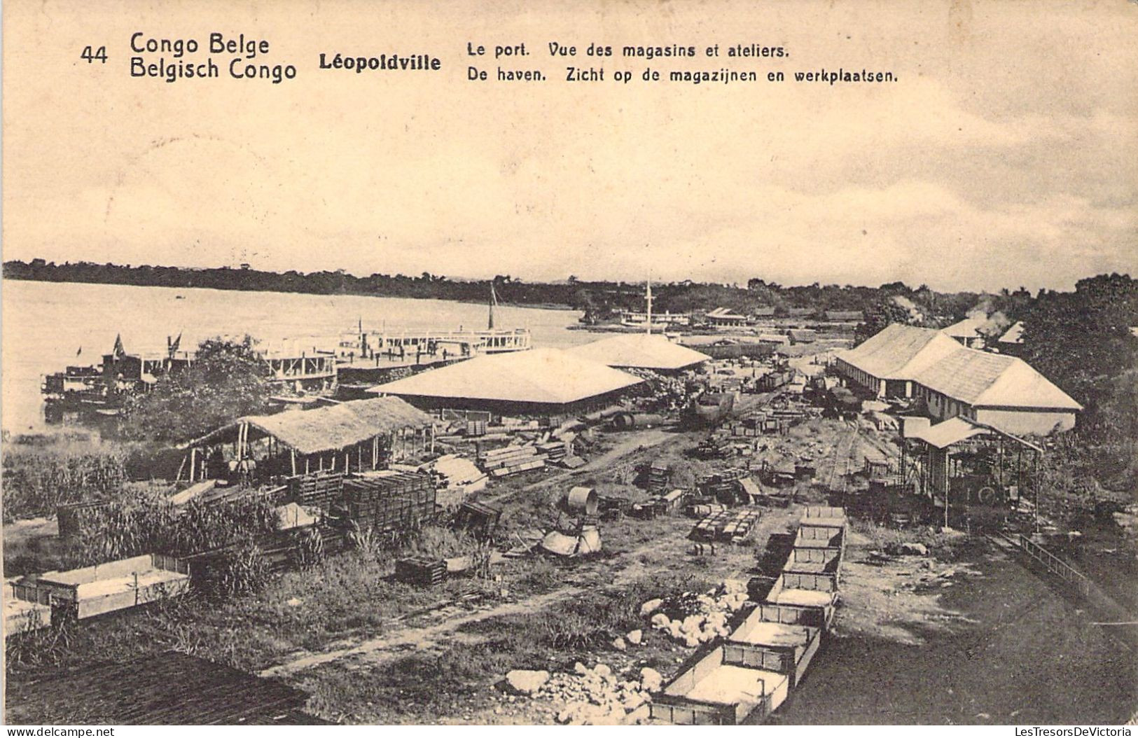 CONGO BELGE - LEOPOLDVILLE - Le Port - Vue Des Magasins Et Ateliers - Carte Postale Ancienne - Kinshasa - Léopoldville