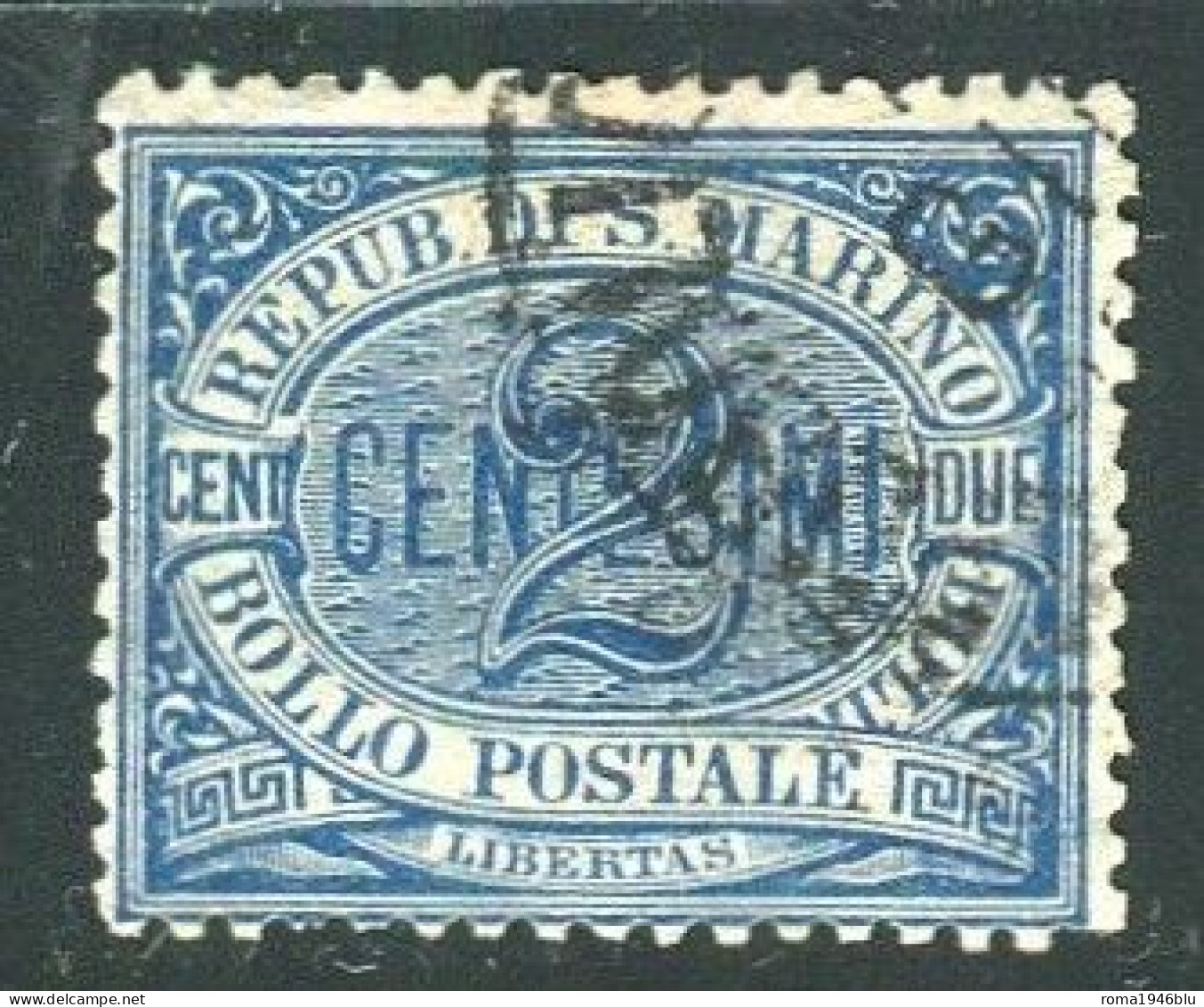 SAN MARINO 1892 CIFRA 2 C. USATO - Usati