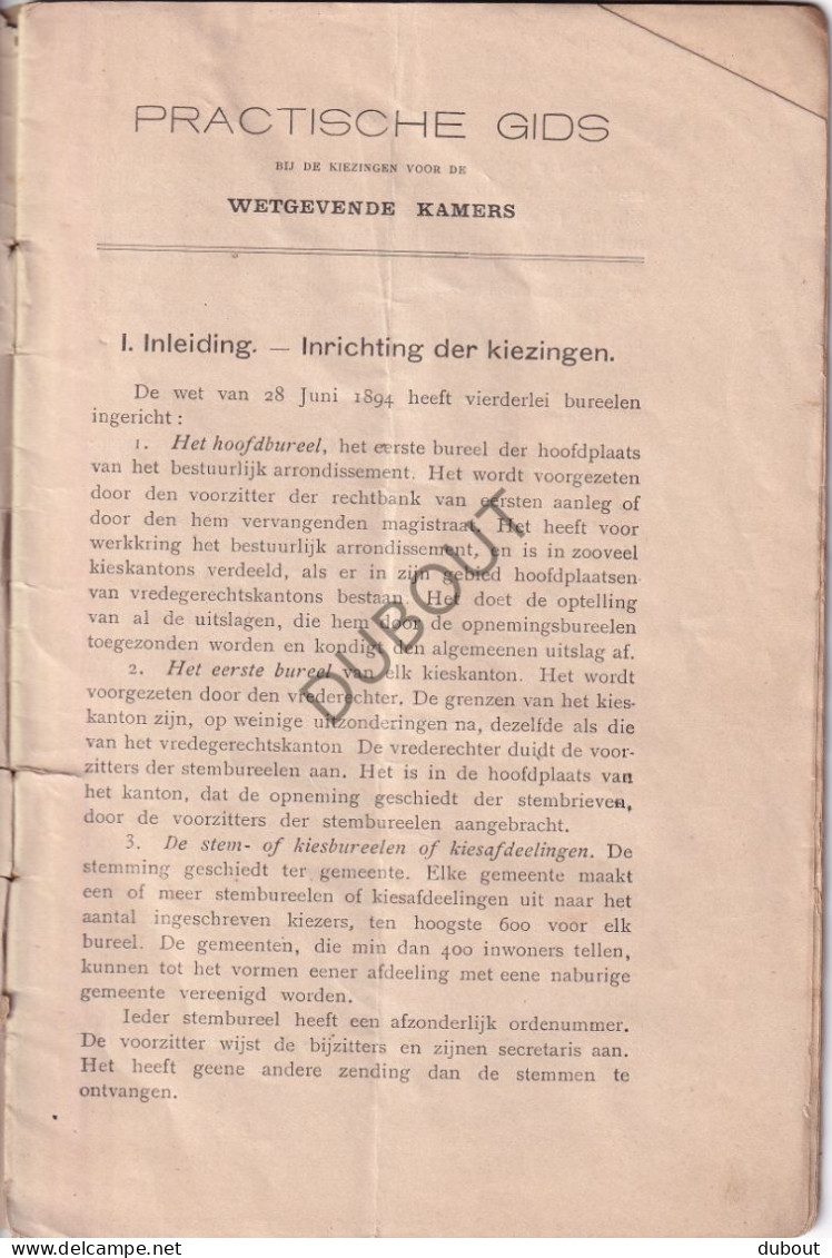 Zandhoven/Halle/Lier - Practische Gids Wetgevende Kamers - 1894 - P.F. Croonen, Lier Joseph Van In (V2338) - Antique