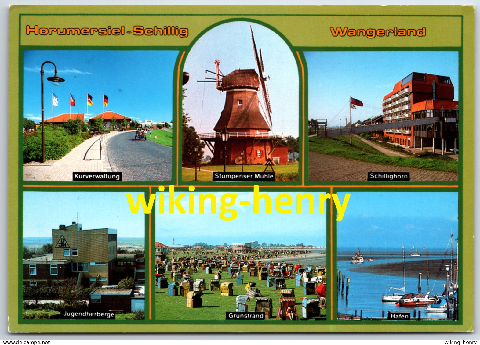 Wangerland Horumersiel Schillig - Mehrbildkarte 4   Mit Stumpenser Mühle Windmühle - Wangerland