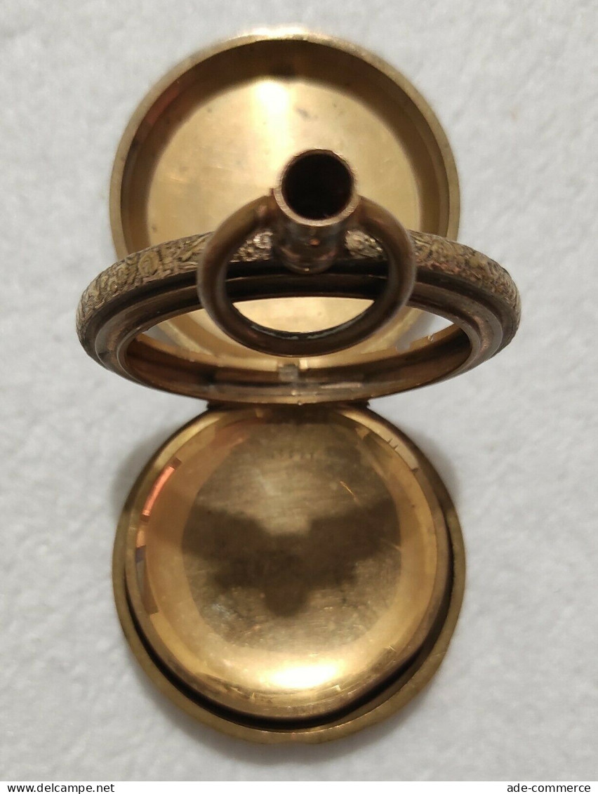 Cassa Orologio da Tasca Incisa - Metallo Placcato Oro 18 Kt - Periodo Fine '800