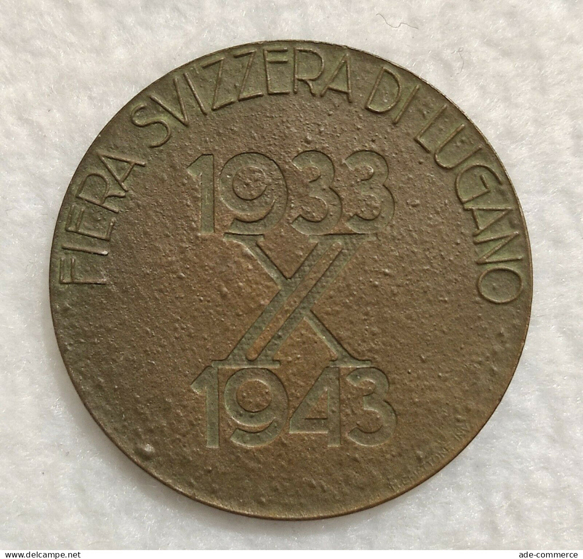 Medaglia Fiera Svizzera Di Lugano - 1933-1943 - Altri & Non Classificati