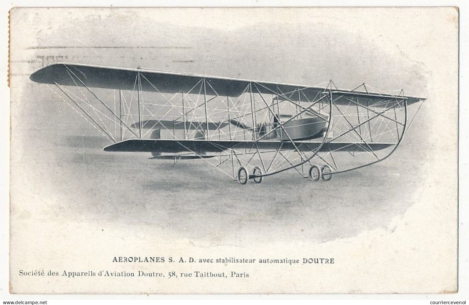 CPA - FRANCE - AVIATION - Aéroplanes S.A.D Avec Stabilisateur Automatique Doutre - 1919-1938