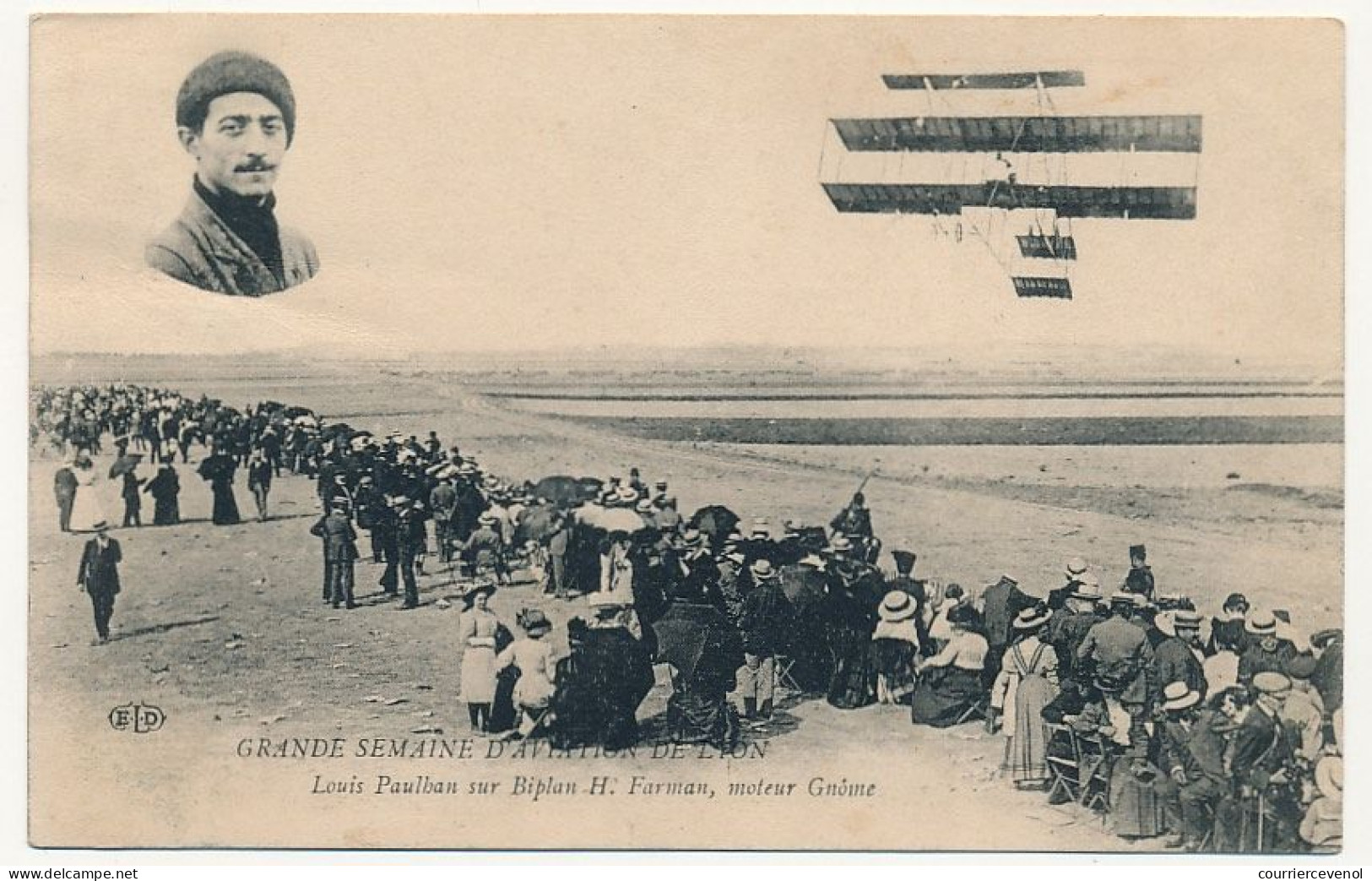 CPA - FRANCE - Grande Semaine D'Aviation De Lyon - Louis Paulhan Sur Biplan H. Farman, Moteur Gnôme - ....-1914: Precursors