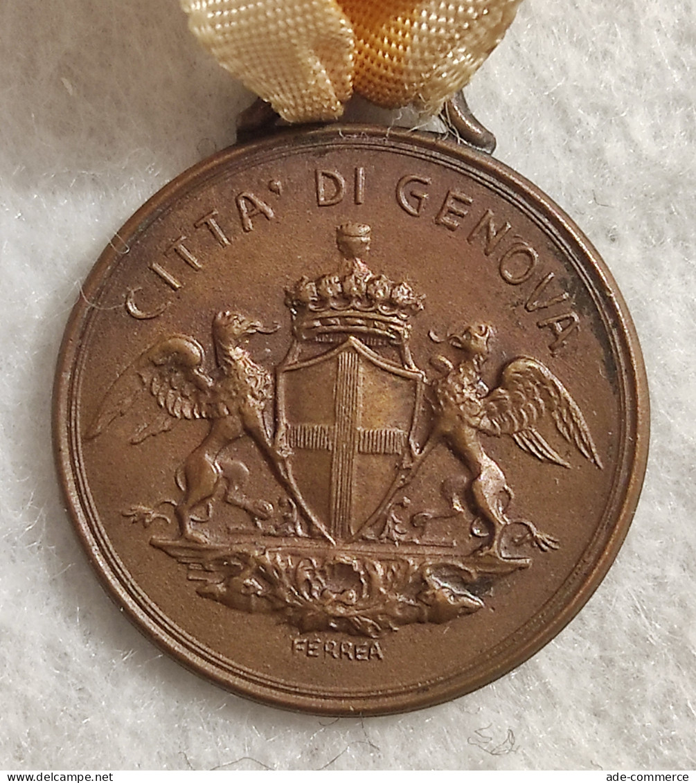 Medaglia Città Di Genova - Agli Studiosi Ed Ai Buoni 1925-26 - Altri & Non Classificati