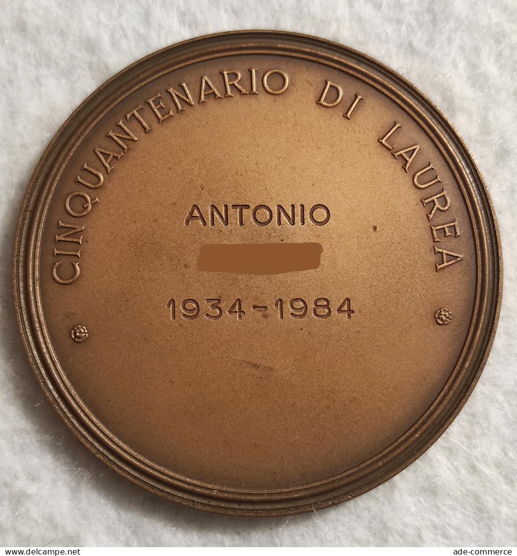 Medaglia Cinquantenario Di Laurea - 1934-1984 - Pol. Milano - Altri & Non Classificati