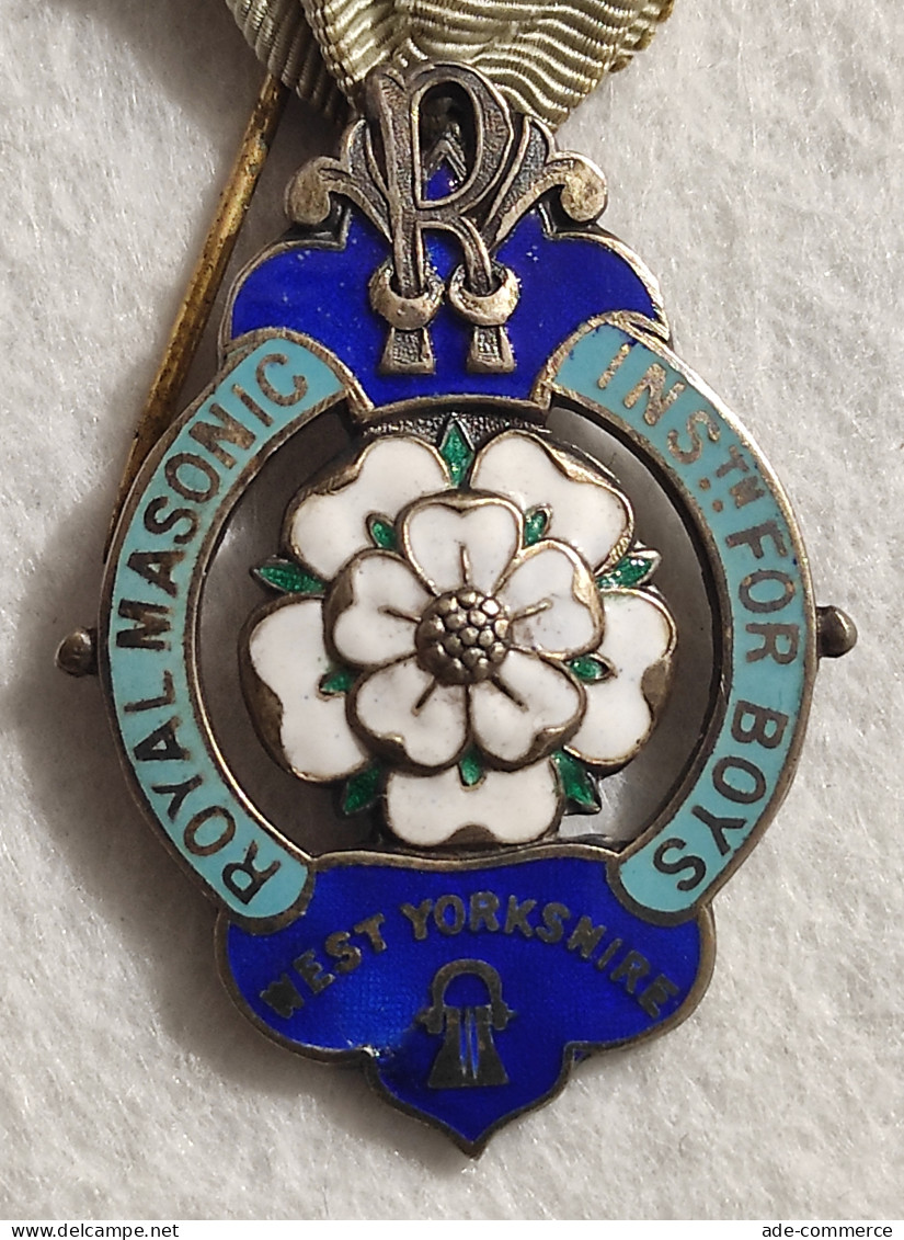 Medaglia Massonica Royal Masonic Inst. For Boys West Yorkshire 1918 - Altri & Non Classificati