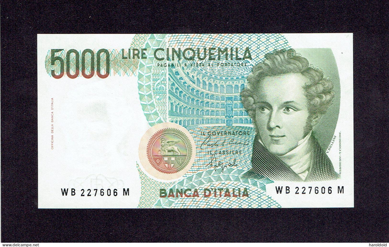 ITALIE - 5000 L - 1985 - WB227606M - NEUF - UNC - 5.000 Lire