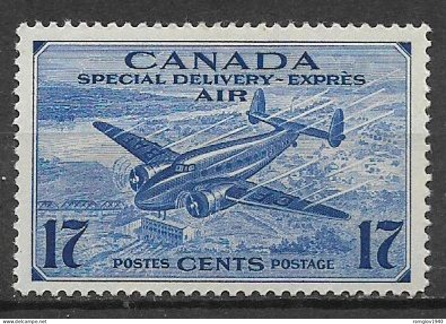 CANADA 1942-43 POSTA AEREA PER ESPRESSI YVERT. 10 MLH VF - Airmail